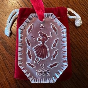 Vintage 1992 Waterford 9 Ladies Dancing 12 Days of Christmas Crystal Ornament